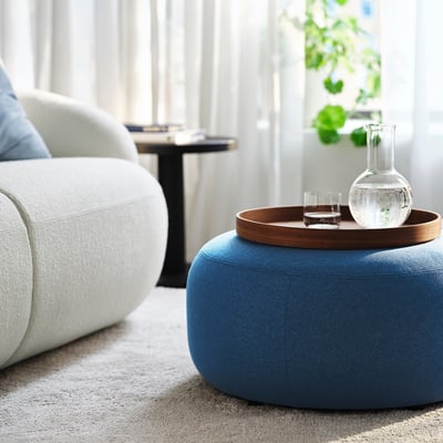 LILLESÄTER Pouffe, Gunnared dark blue