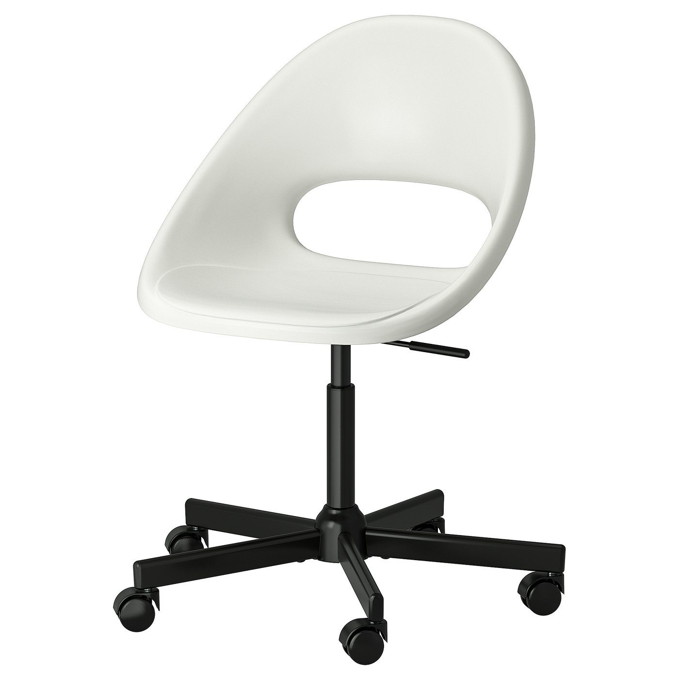 LOBERGET MALSKÄR Swivel chair white/black