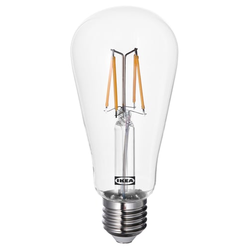 Ikea LUNNOM bulb - warm white led, vintage style.