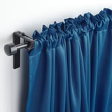 MAJGULL Block-out curtains, 1 pair, dark blue/with heading tape, 145x250 cm