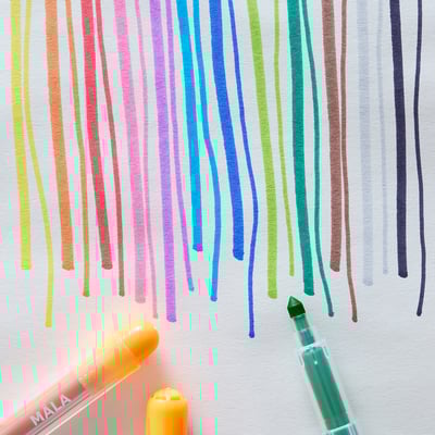 MÅLA Felt-tip pen, mixed colours