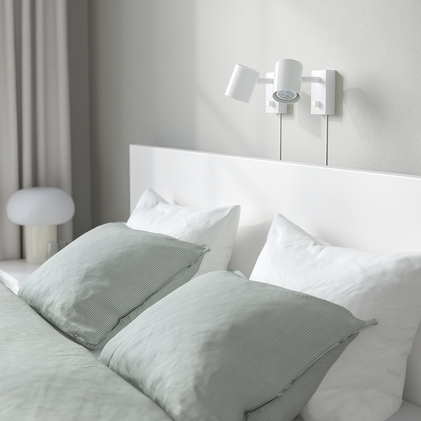 MALM bed frame, high, w 4 storage boxes, white/Luroy, 150x200 cm — picture 6