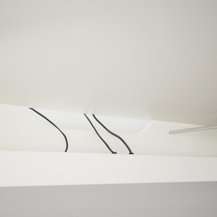 MALM desk with pull-out panel, white, 151x65 cm - IKEA