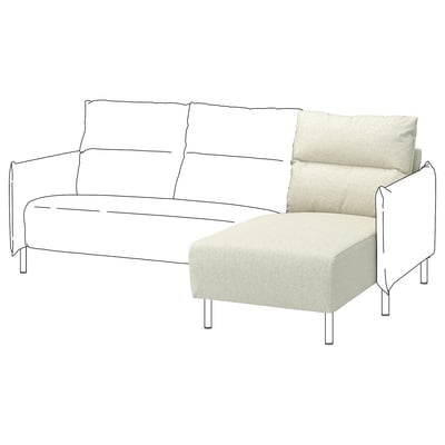 MANNARP Cover for chaise longue, Gunnared beige
