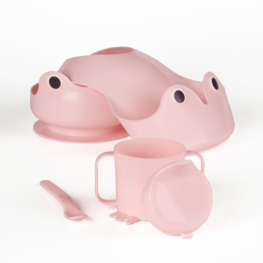 MATA 4piece eating set, pink IKEA