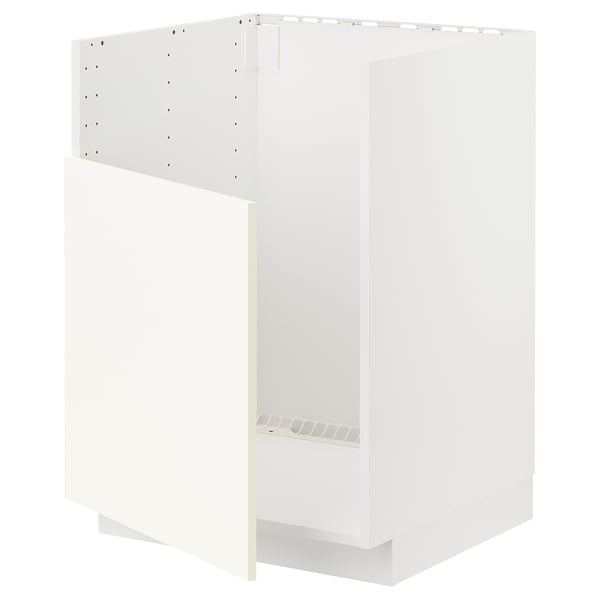 METOD Base cab f TALLSJÖN sink, white/Vallstena white, 60x60x80 cm