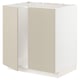 Option: METOD Base cabinet for sink + 2 doors, white/Havstorp beige, 80x60x80 cm