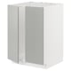 METOD Base cabinet for sink + 2 doors, white/Havstorp light grey, 60x60x80 cm