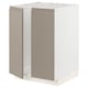 METOD Base cabinet for sink + 2 doors, white/Upplöv matt dark beige, 60x60x80 cm