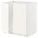 METOD Base cabinet for sink + 2 doors, white/Vallstena white, 80x60x80 cm