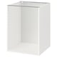 White METOD kitchen frame; rectangular, metal, 18mm thick, melamine finish.
