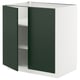 METOD Base cabinet with shelves/2 doors, white/Havstorp deep green, 80x60x80 cm