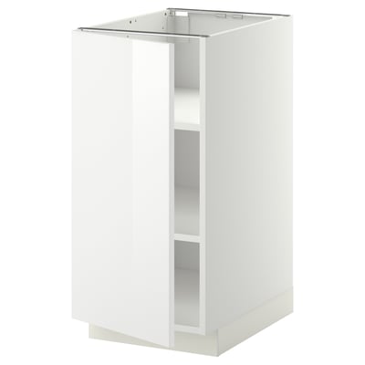 METOD Base cabinet with shelves, white/Ringhult white, 40x60x80 cm