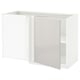 Option: METOD Corner base cabinet with shelf, white/Ringhult light grey, 128x68x80 cm