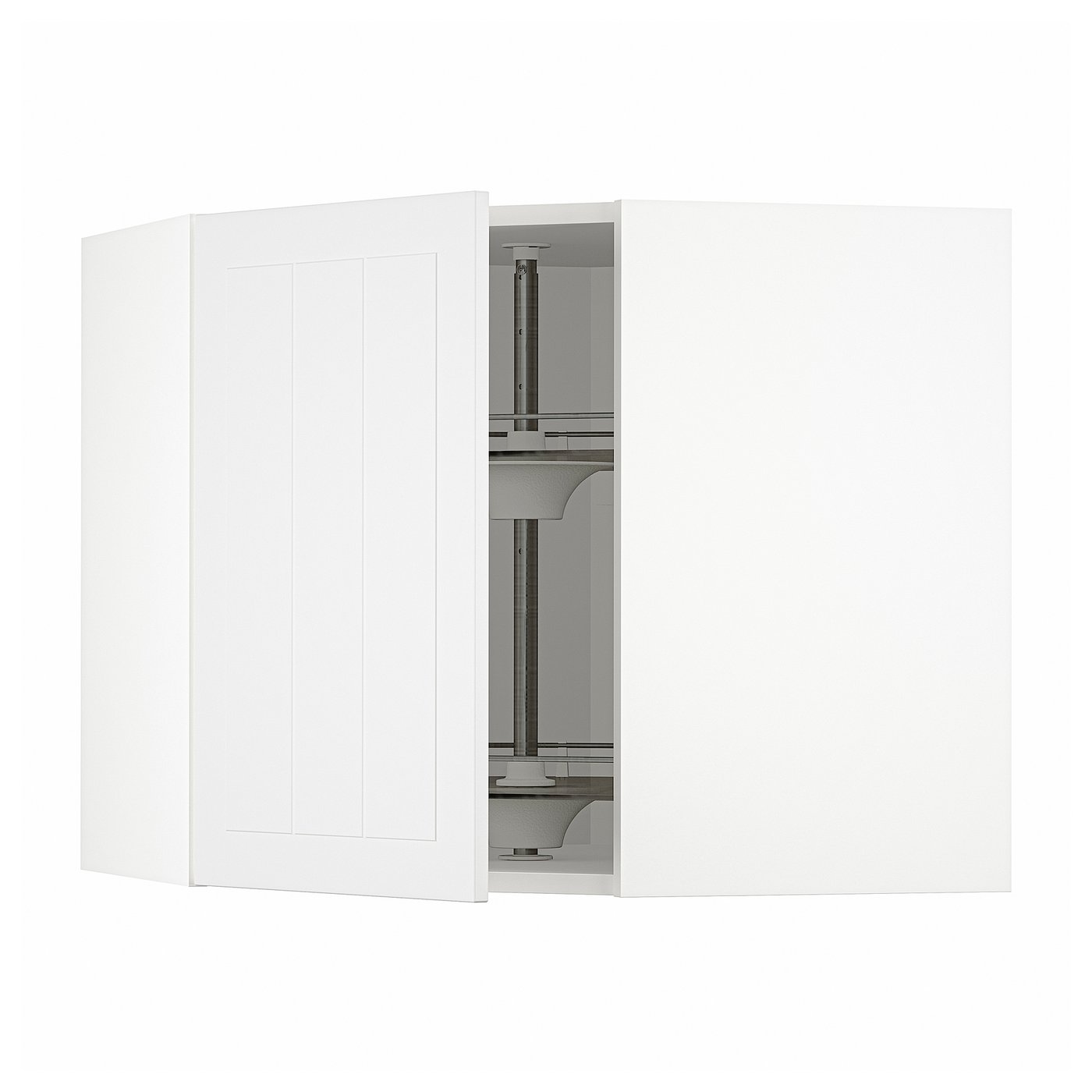 METOD corner wall with carousel, white/Stensund white, 68x37x60