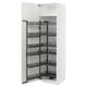 Option: METOD High cabinet with pull-out larder, white/Vallstena white, 60x60x220 cm