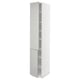 METOD High cabinet with shelves/2 doors, white/Havstorp light grey, 40x60x220 cm