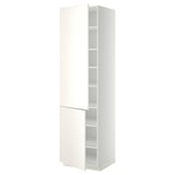 METOD High cabinet with shelves/2 doors, white/Veddinge white, 60x60x220 cm