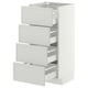 METOD / MAXIMERA Base cab 4 frnts/4 drawers, white/Aspudden light grey, 40x37x80 cm