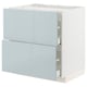METOD / MAXIMERA Base cab f hob/2 fronts/2 drawers, white/Kallarp light grey-blue, 80x60x80 cm