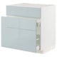 METOD / MAXIMERA Base cab f sink+3 fronts/2 drawers, white/Kallarp light grey-blue, 80x60x80 cm
