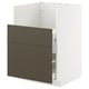 METOD / MAXIMERA Base cab f TALLSJÖN sink, white/Havstorp brown-beige, 60x60 cm