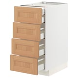METOD / MAXIMERA Base cb 4 frnts/2 low/3 md drwrs, white/Vedhamn oak, 40x60x80 cm