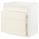 METOD / MAXIMERA Base cb f HAVSEN snk/3 frnts/2 drws, white/Bodbyn off-white, 80x60x80 cm
