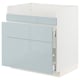 METOD / MAXIMERA Base cb f HAVSEN snk/3 frnts/2 drws, white/Kallarp light grey-blue, 80x60x80 cm