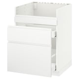 METOD / MAXIMERA Base cb f HAVSEN snk/3 frnts/2 drws, white/Voxtorp matt white, 60x60x80 cm
