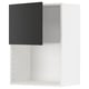 METOD Wall cabinet for microwave oven, white/Nickebo matt anthracite, 60x37x80 cm
