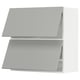 METOD Wall cabinet horizontal w 2 doors, white/Havstorp light grey, 80x37x80 cm