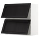 METOD Wall cabinet horizontal w 2 doors, white/Lerhyttan black stained, 80x37x80 cm