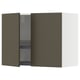 METOD Wall cabinet w dish drainer/2 doors, white/Havstorp brown-beige, 80x37x60 cm