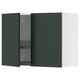 METOD Wall cabinet w dish drainer/2 doors, white/Havstorp deep green, 80x37x60 cm