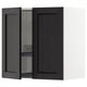 Option: METOD Wall cabinet w dish drainer/2 doors, white/Lerhyttan black stained, 60x37x60 cm