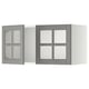 METOD Wall cabinet with 2 glass doors, white/Bodbyn grey, 80x37x40 cm