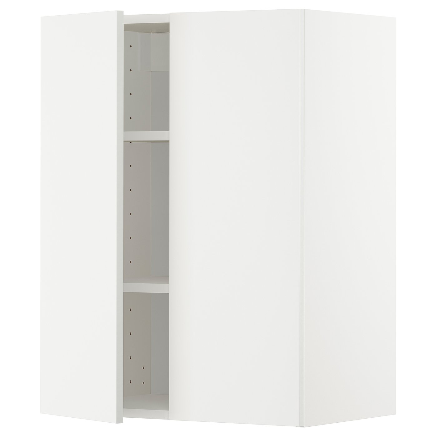 METOD Wall with shelves/2 doors white, Häggeby white IKEA