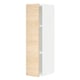 METOD Wall cabinet with shelves, white/Askersund light ash effect, 20x37x80 cm