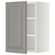 METOD Wall cabinet with shelves, white/Bodbyn grey, 40x37x60 cm
