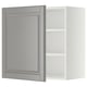 METOD Wall cabinet with shelves, white/Bodbyn grey, 60x37x60 cm