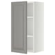 METOD Wall cabinet with shelves, white/Bodbyn grey, 40x37x80 cm