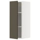 METOD Wall cabinet with shelves, white/Havstorp brown-beige, 30x37x80 cm