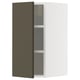 METOD Wall cabinet with shelves, white/Havstorp brown-beige, 30x37x60 cm