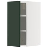 METOD Wall cabinet with shelves, white/Havstorp deep green, 30x37x60 cm