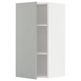 METOD Wall cabinet with shelves, white/Havstorp light grey, 40x37x80 cm