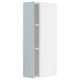 METOD Wall cabinet with shelves, white/Kallarp light grey-blue, 20x37x80 cm