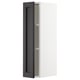 METOD Wall cabinet with shelves, white/Lerhyttan black stained, 20x37x80 cm