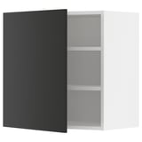 METOD Wall cabinet with shelves, white/Nickebo matt anthracite, 60x37x60 cm