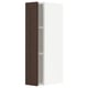 METOD Wall cabinet with shelves, white/Sinarp brown, 20x37x80 cm